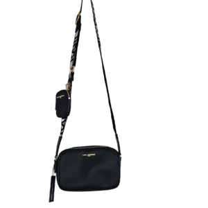 Karl Lagerfeld Black Crossbody Bag with Gold Details